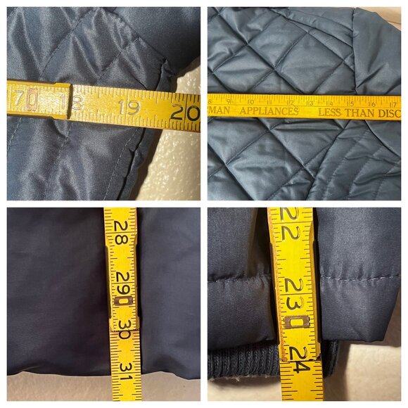 Details Intl Quilted Long Navy Coat Womens S Zipper Front Warm Winter Jacket - Picture 12 of 16